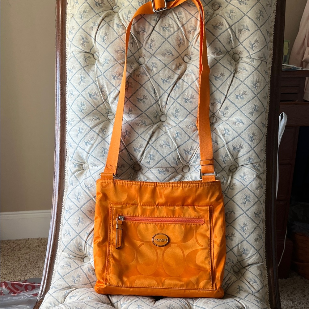 Coach Bright Orange Shoulder Bag